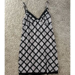 Plaid slip dress
